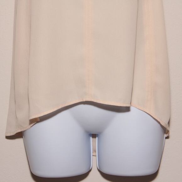 NEW Silence + Noise Slit front Sleeveless Top Size Small High Low Hem Peach - Picture 4 of 7